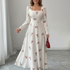 Rose Bloom Maxi Dress